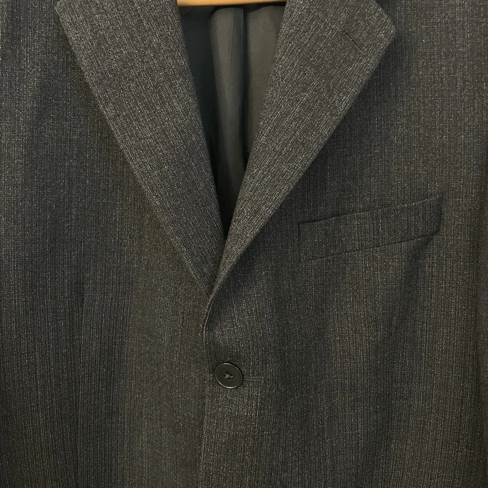 Brandini Pure Wool Blazer 41R Dark Gray Made in Canada Workwear Sport Coat
